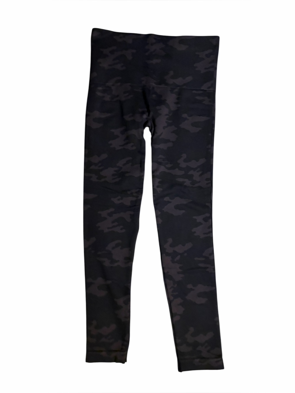 SPANX Look At Me Now Seamless Leggings Black Camo High Waist Medium FL3515